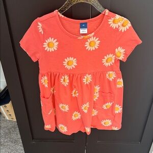 Old Navy Coral Floral Kids Tee